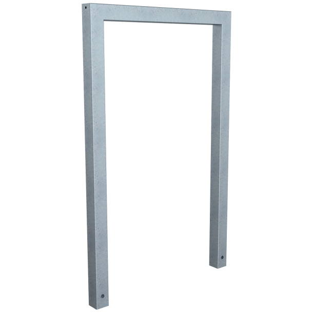 Lean-on hoop made of steel tube | Square tube 60 x 60 mm | without cross bar | total width: 750 mm | hot-dip galvanized